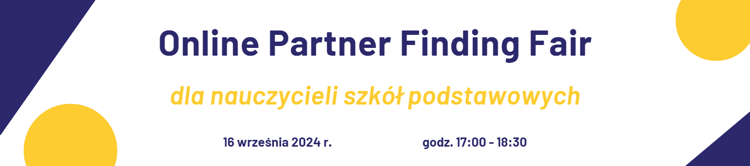 Online Partner Finding Fair dla nauczycieli szkół podstawowych