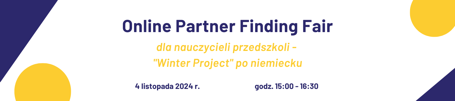 Online Partner Finding Fair dla nauczycieli przedszkoli - "Winter Project" po niemiecku